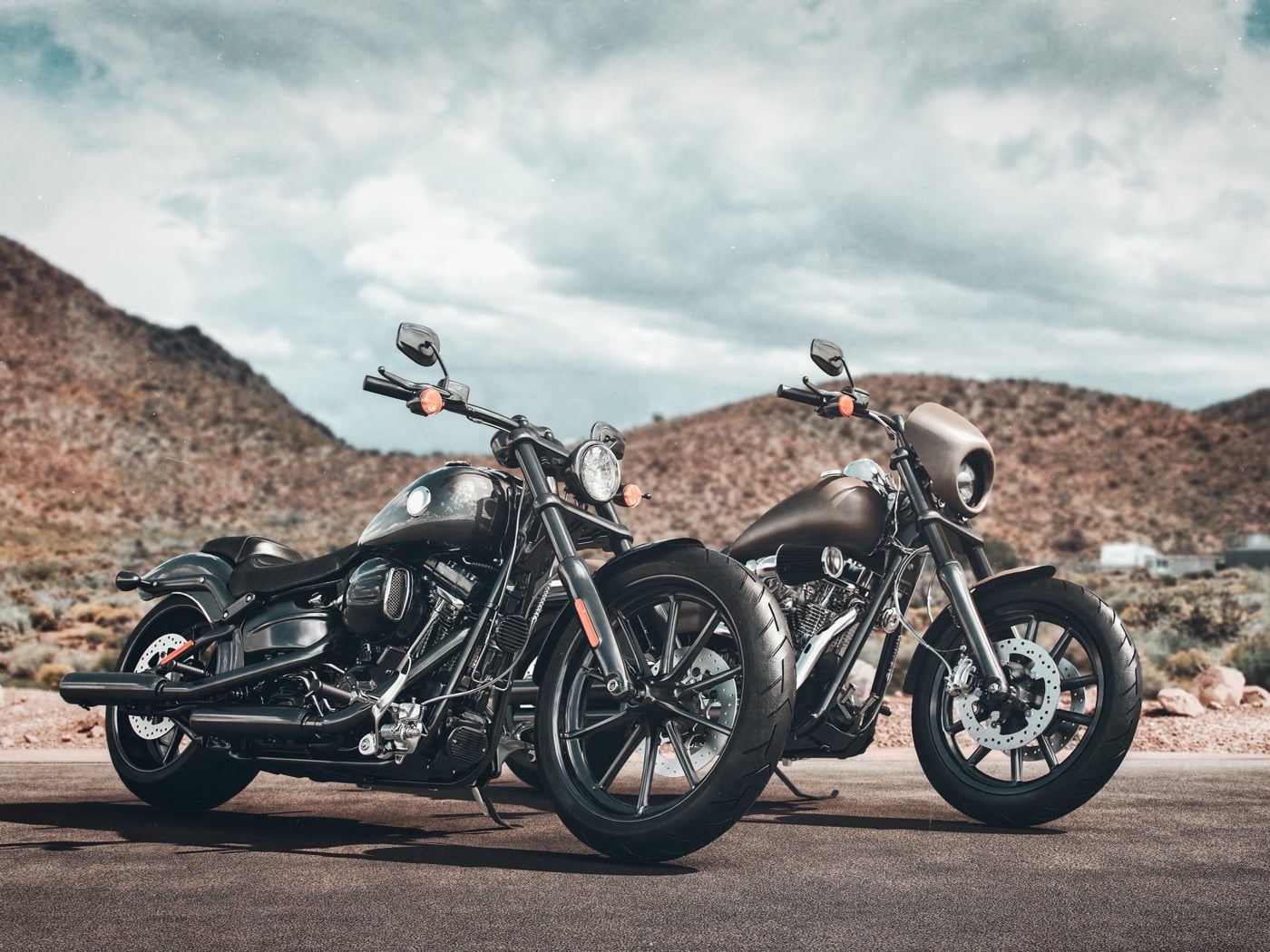 Motorcycle 3D render with cinematic lighting