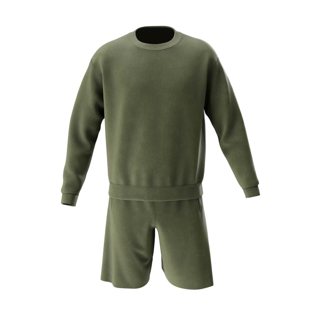 Activewear set — ghost-mannequin silo render