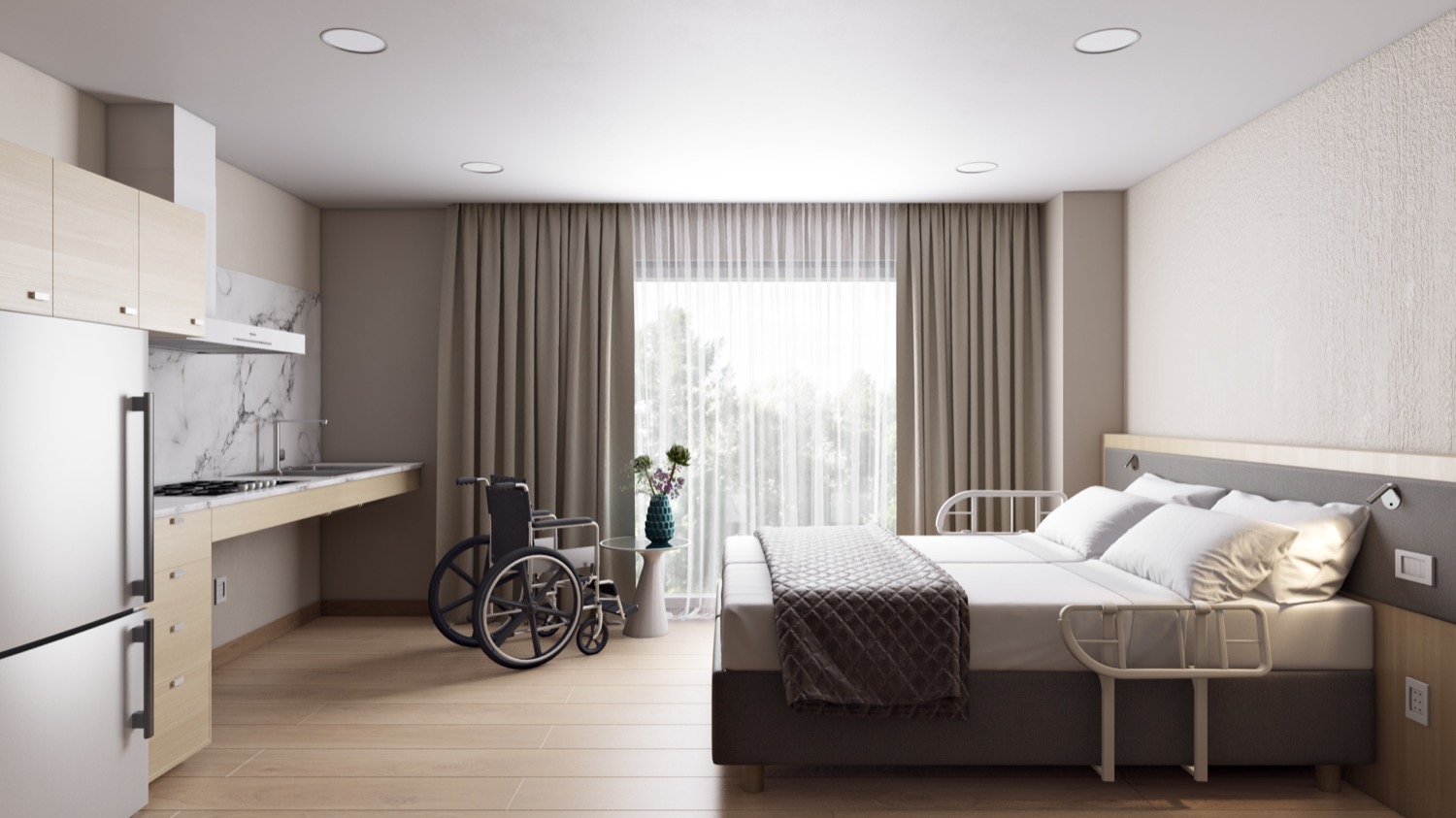 Examination and treatment room 3D scene