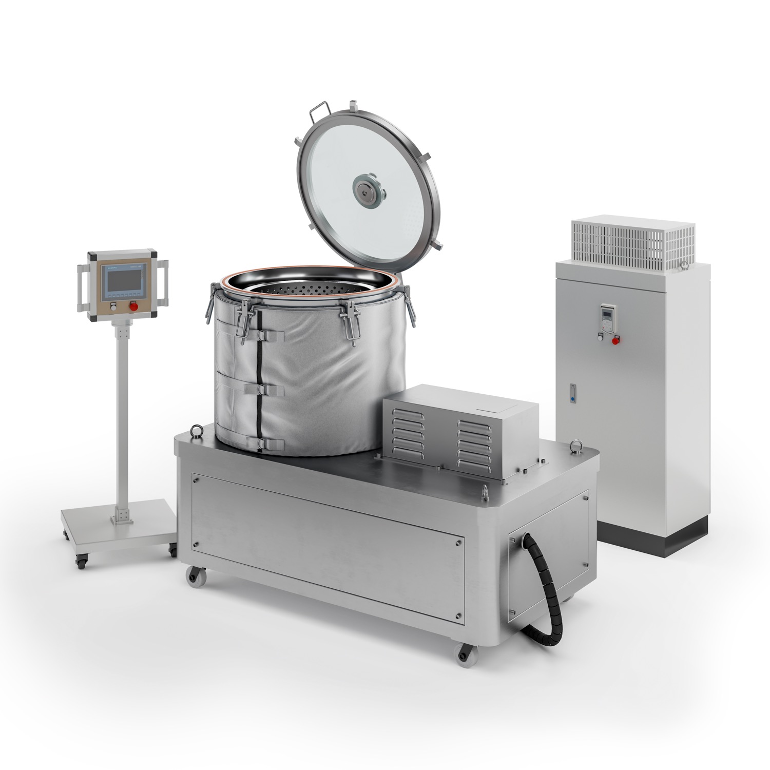 EEC50 circulator unit — three-quarter silo render
