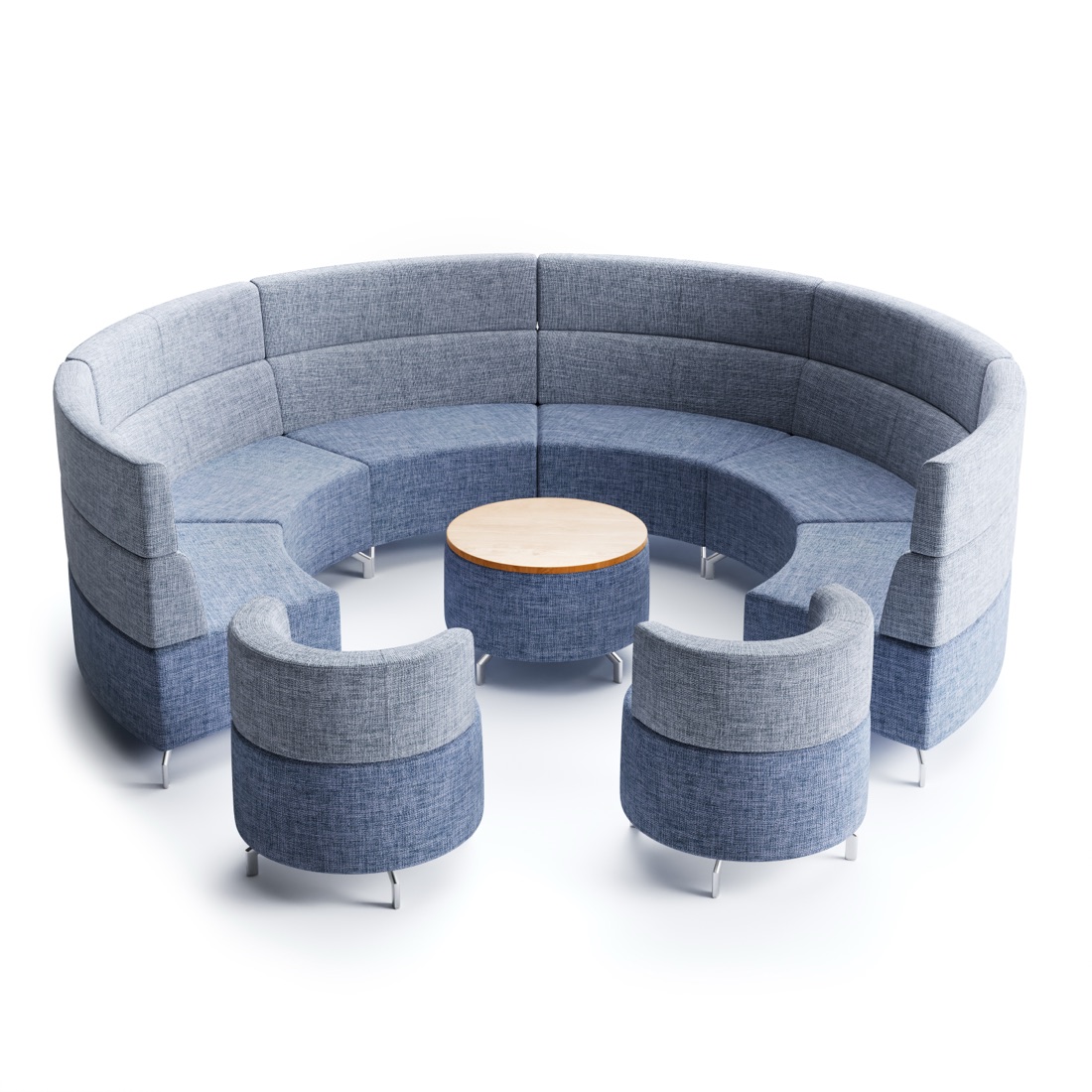 Modular healthcare seating — circular layout