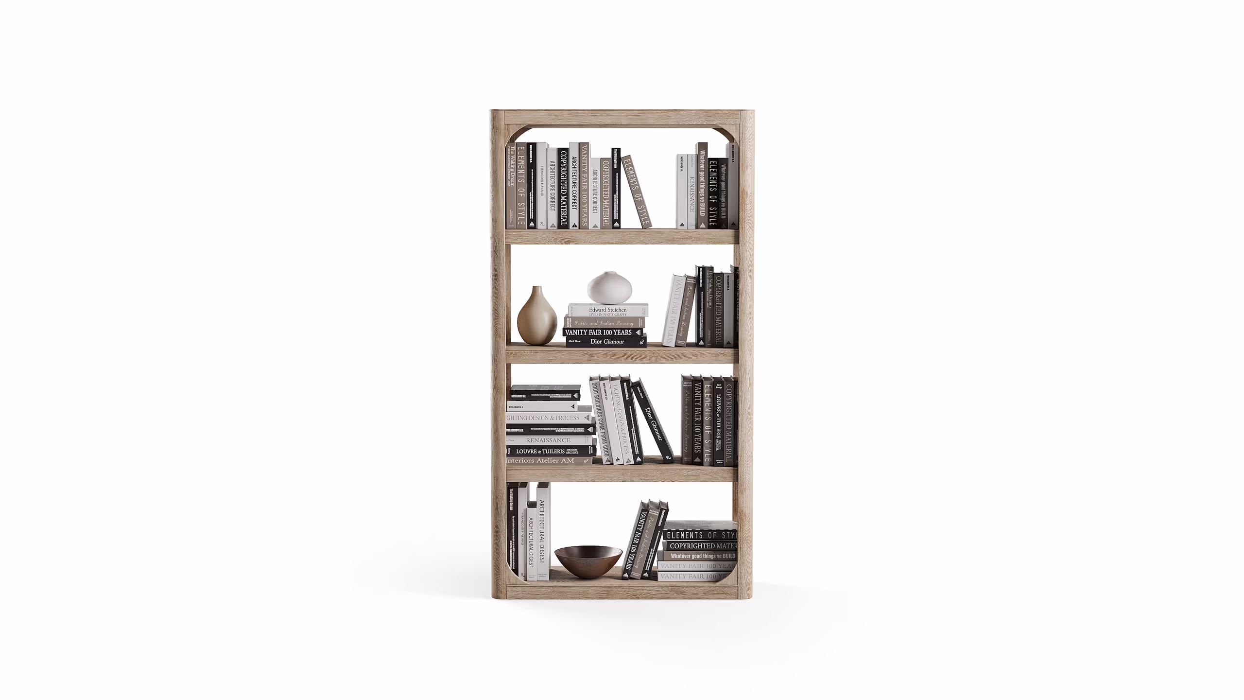 3D Rendering of a Modern Bookshelf