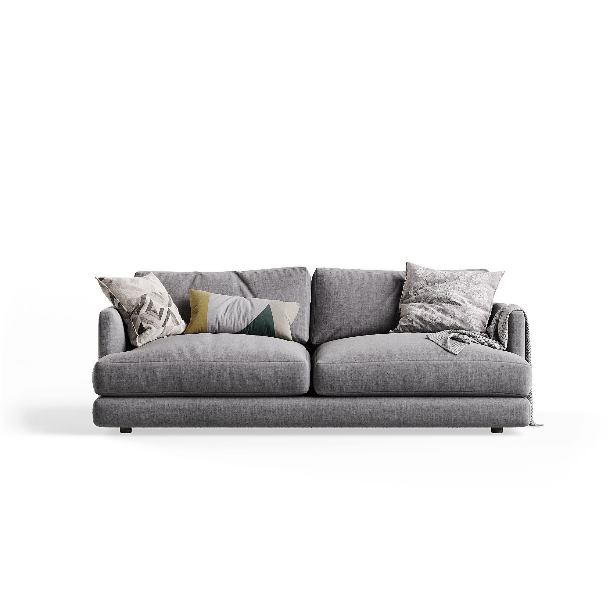 Silo 3D Render of a Gray Sofa
