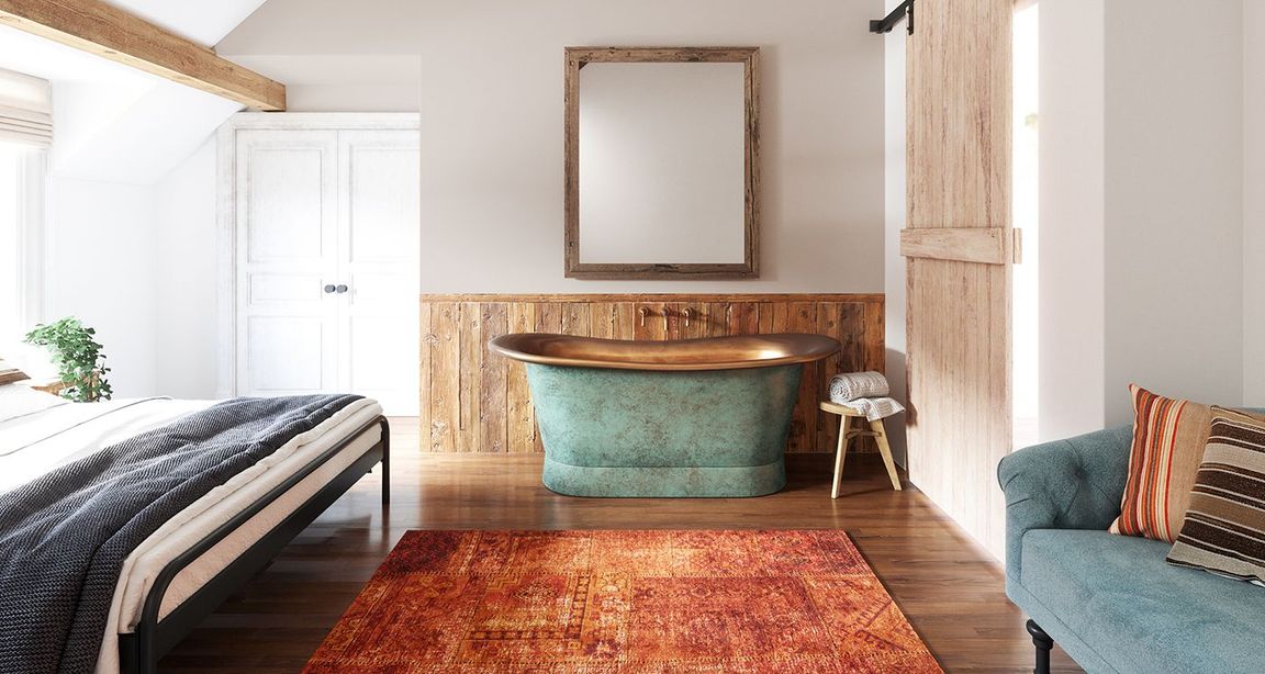 Copper Bathtub Lifestyle Rendering