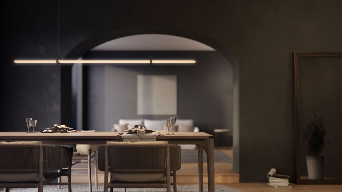 CG Visualization for a dining room with dim lighting