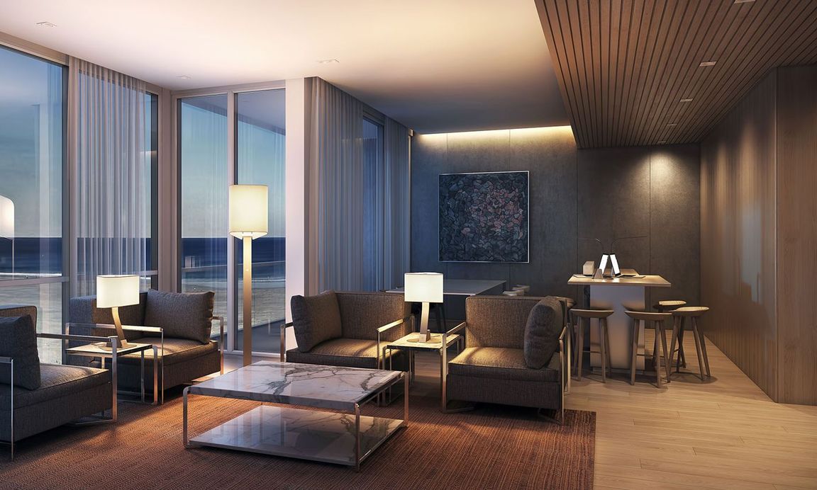 3D Rendering for Living Room Lifestyle Scene in Evening Light