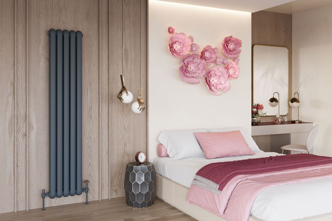 3D Visualization for radiator in an elegant bedroom