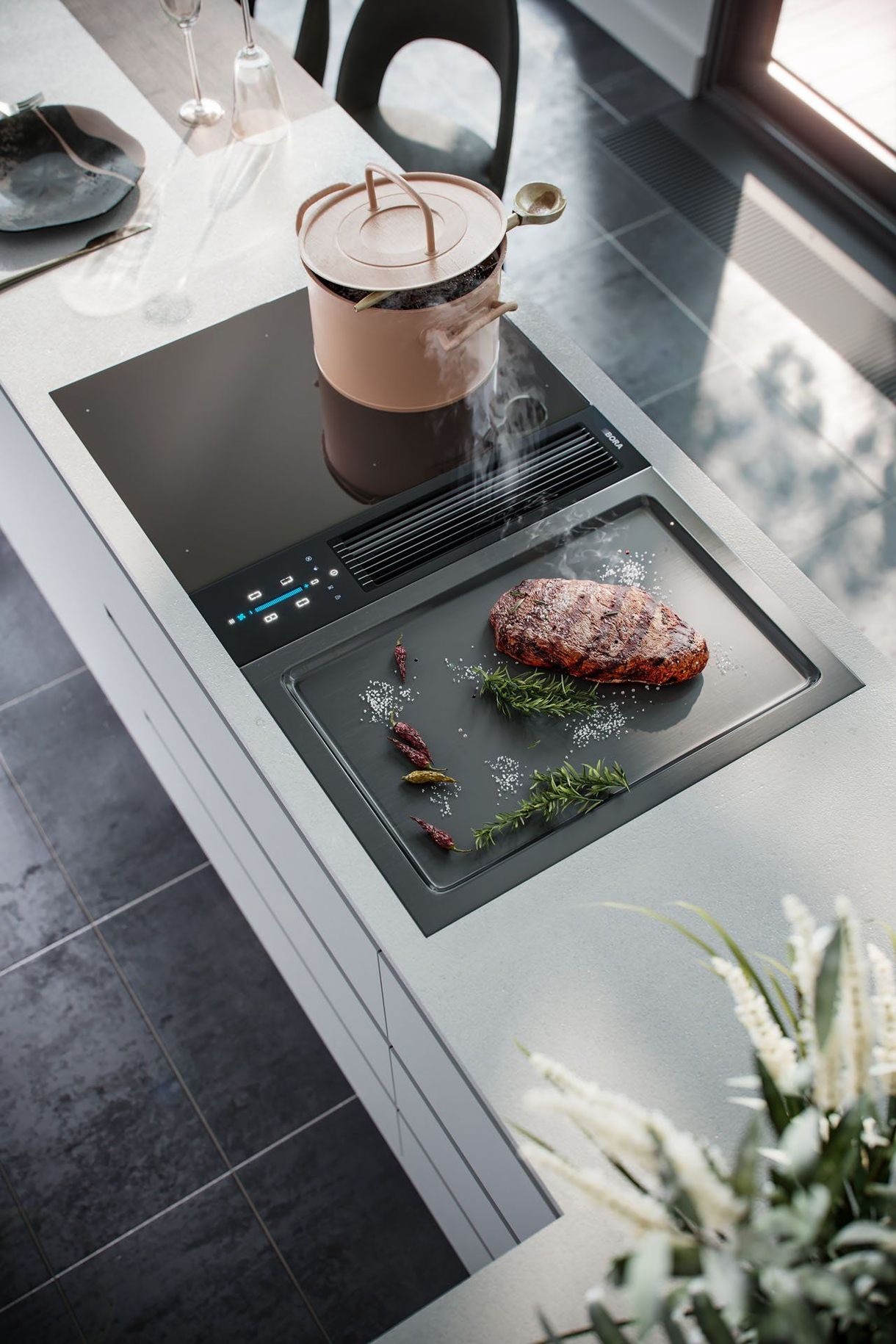 Modern Stove Lifestyle 3D Render