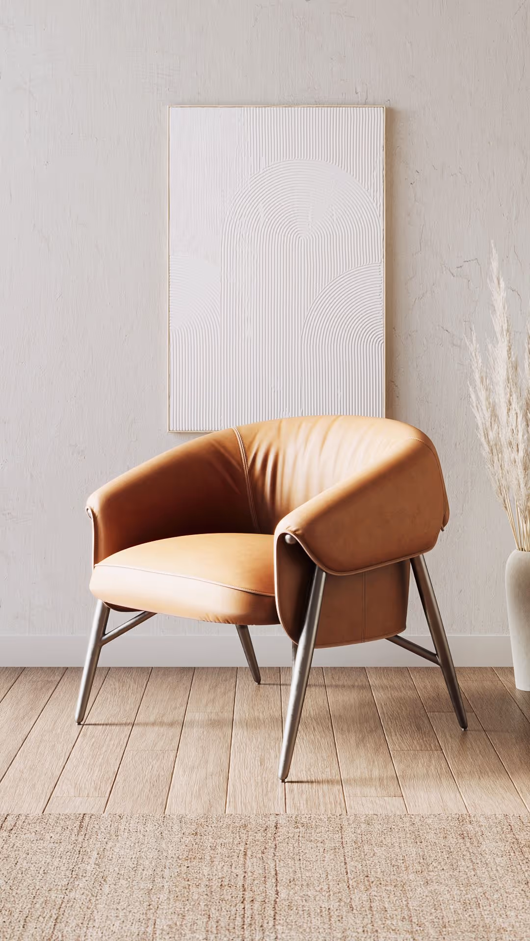 3D model of modern accent chair for AR visualization