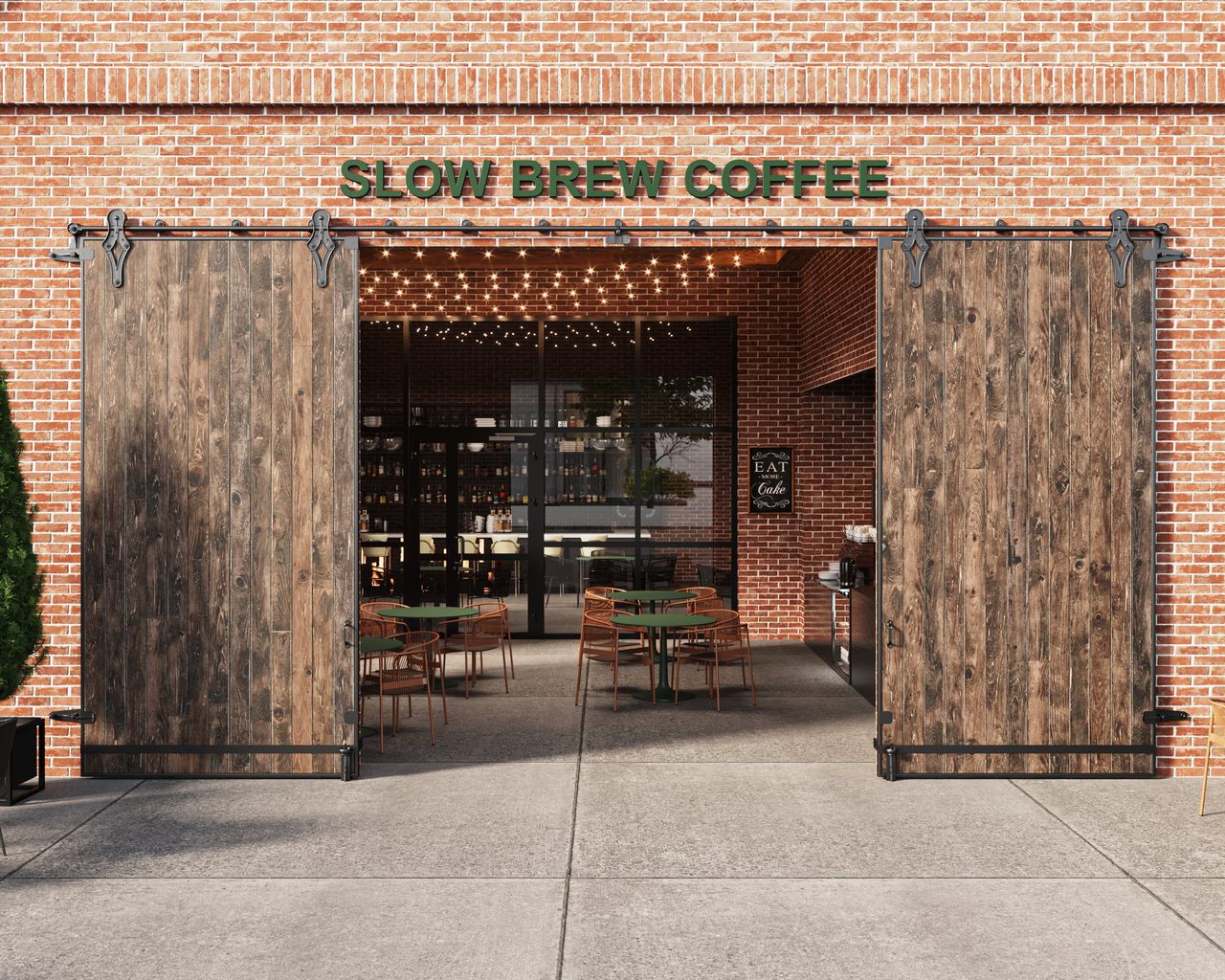 Exterior CGI for Double Door Hardware