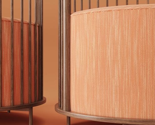 3D Visualization of Orange Fabric