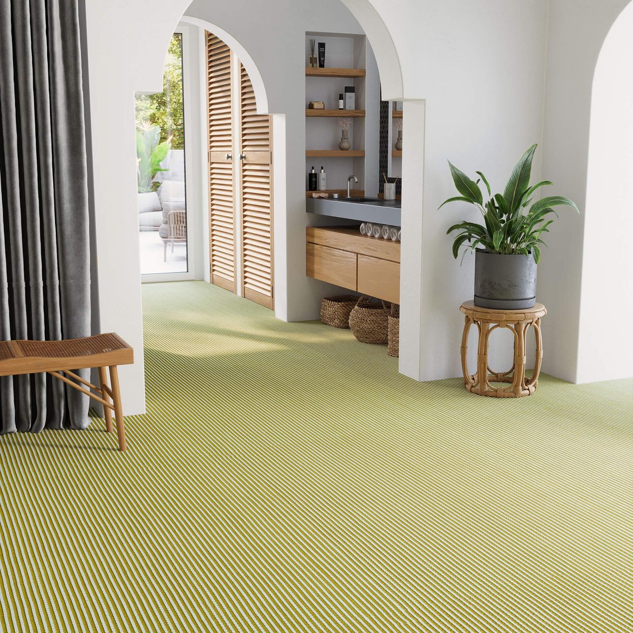 Yellow Hallway Carpet CGI