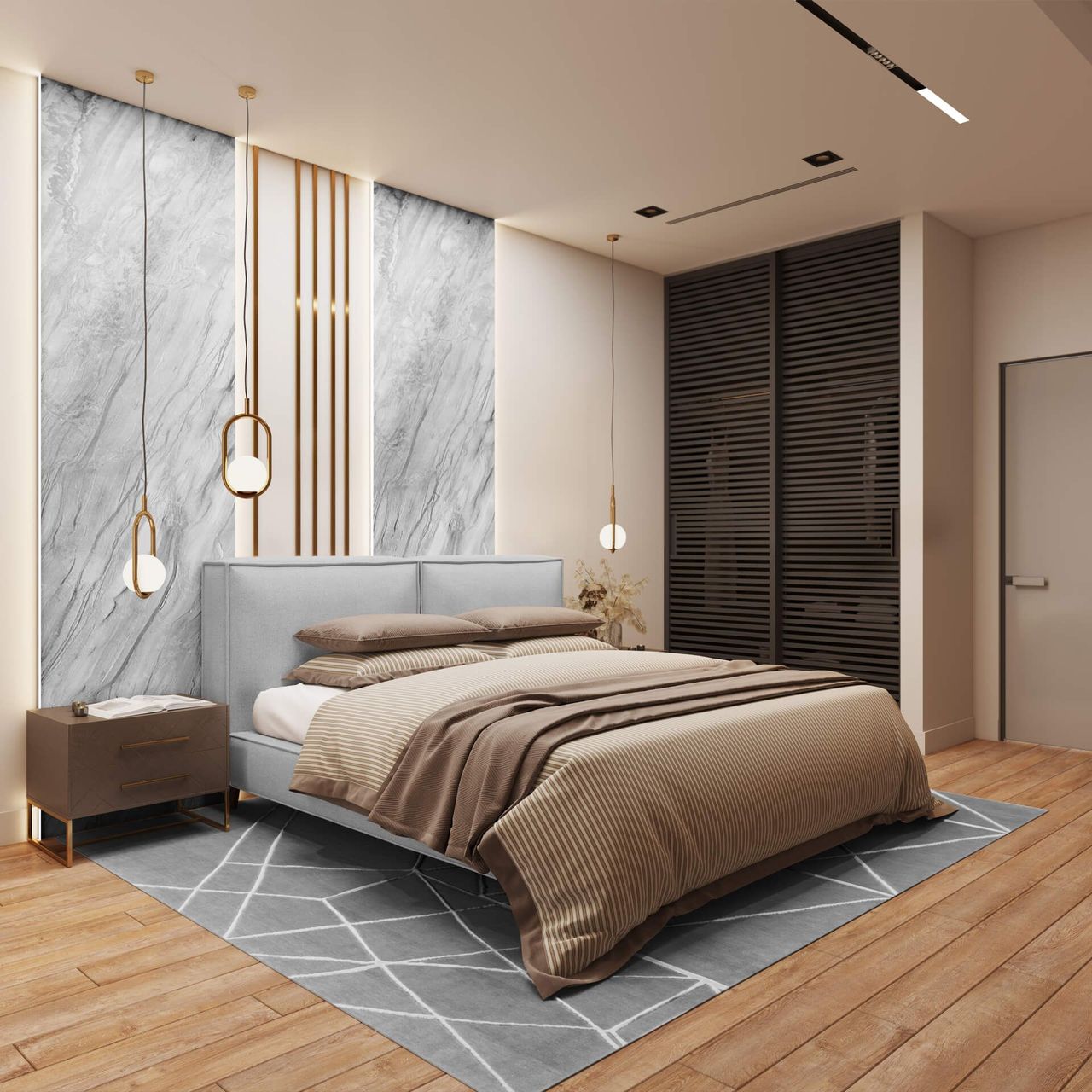 Luxury Bed Lifestyle Rendering