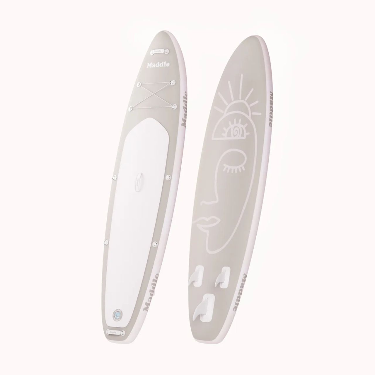 Beige Paddle boards 3D rendering