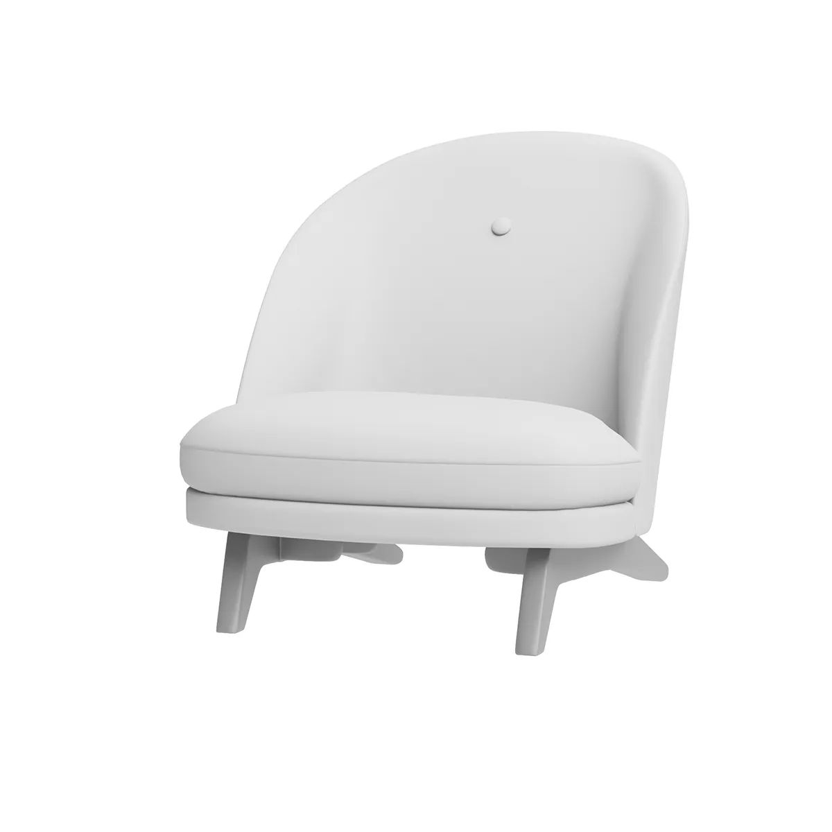 Grayscale Rendering of an Upholstered Chair