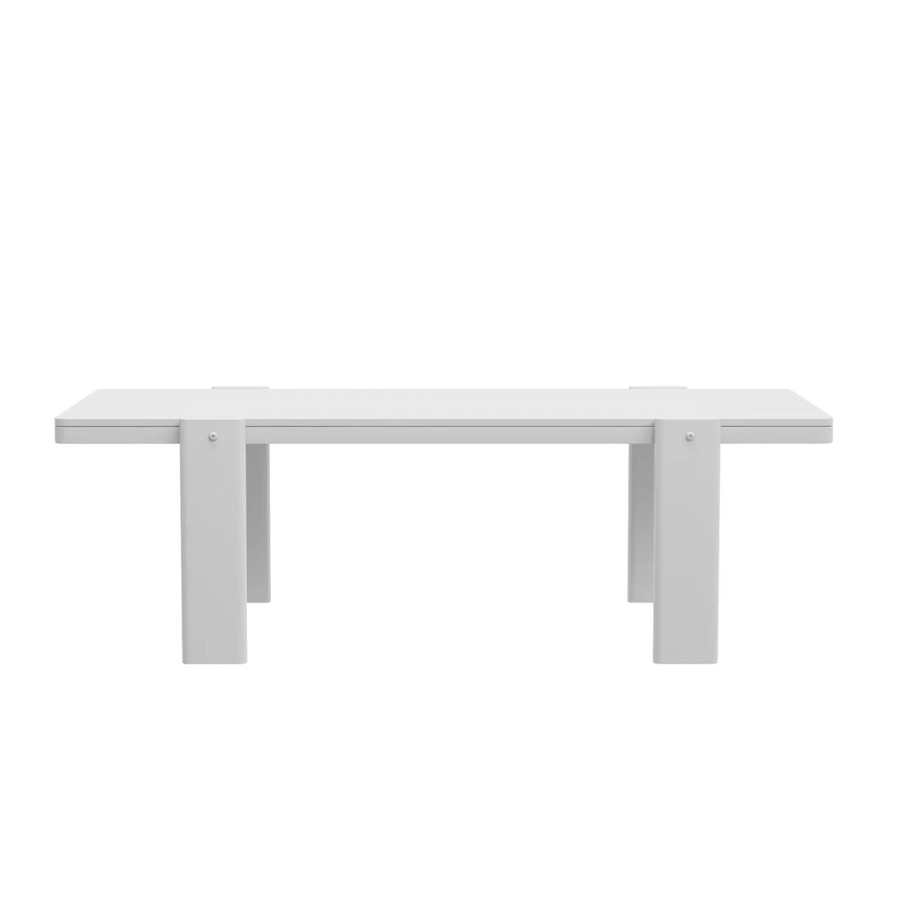 Grayscale Rendering of a Wood and Marble Coffee Table