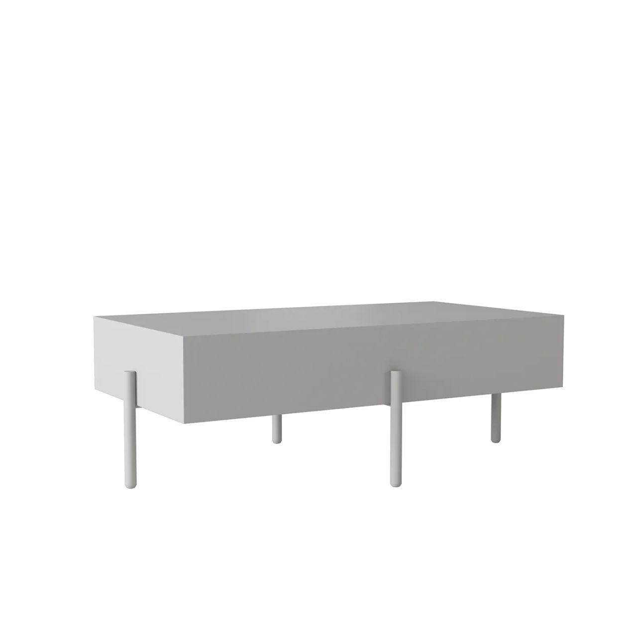 Grayscale Rendering of a Wood Coffee Table