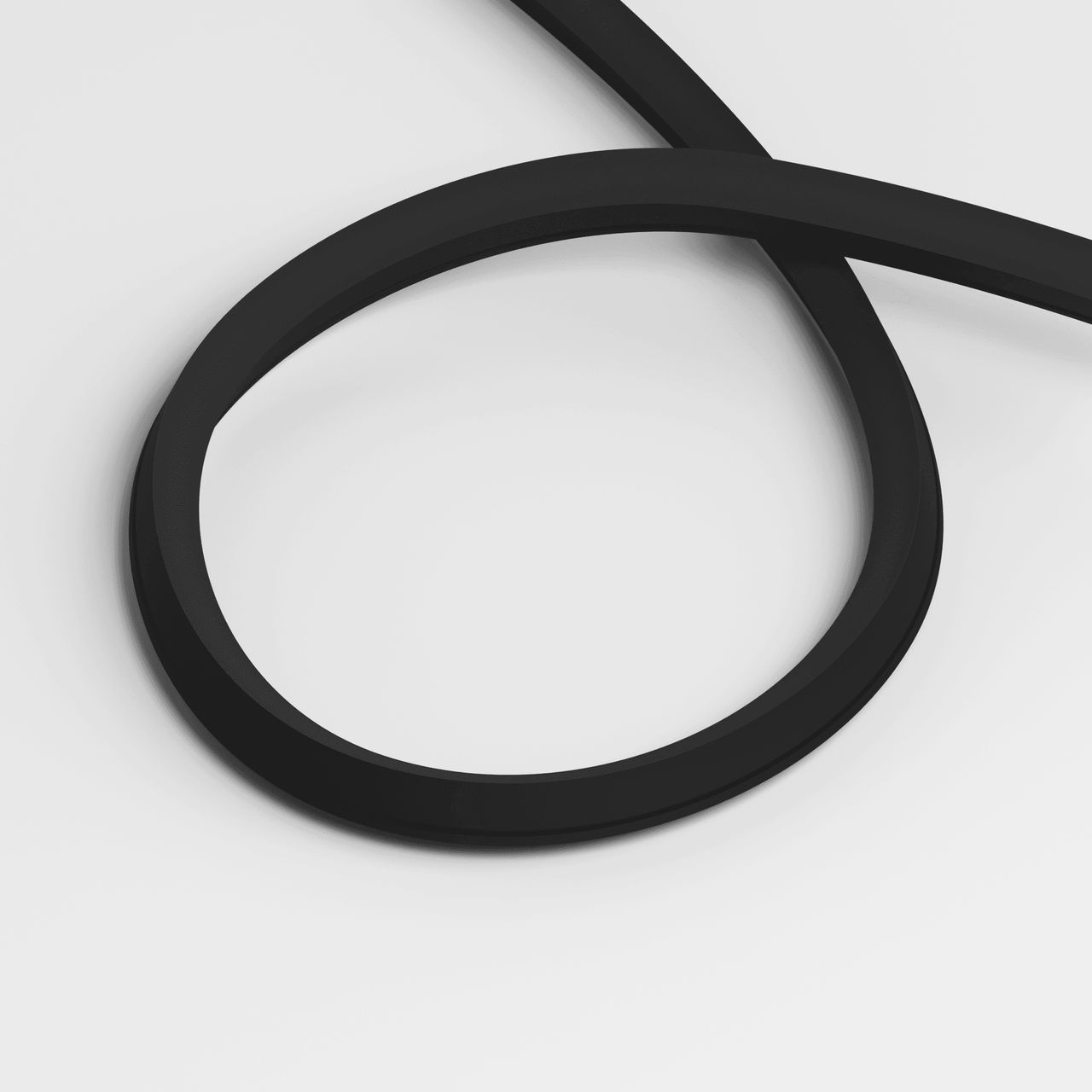 3D rendering for lighting showing flexible line form without illumination on light surface