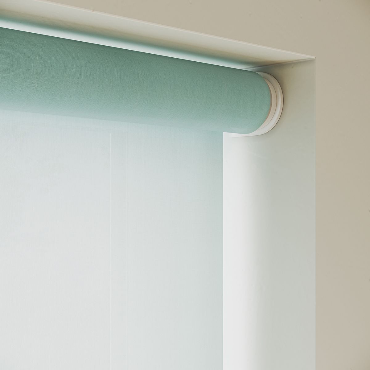 Light Blue Blinds 3D Rendering: Close-Up