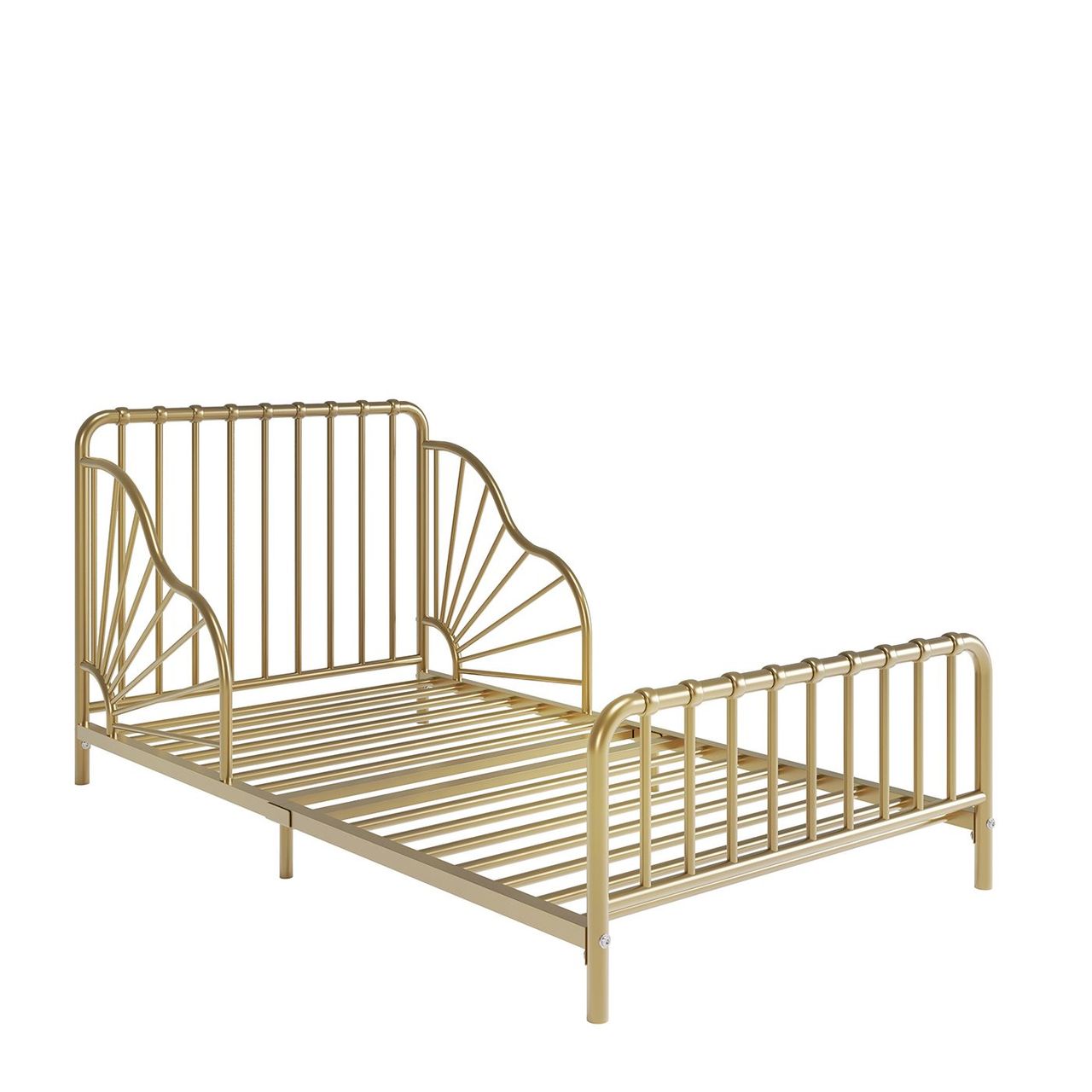 Gold Bed 3D Rendering