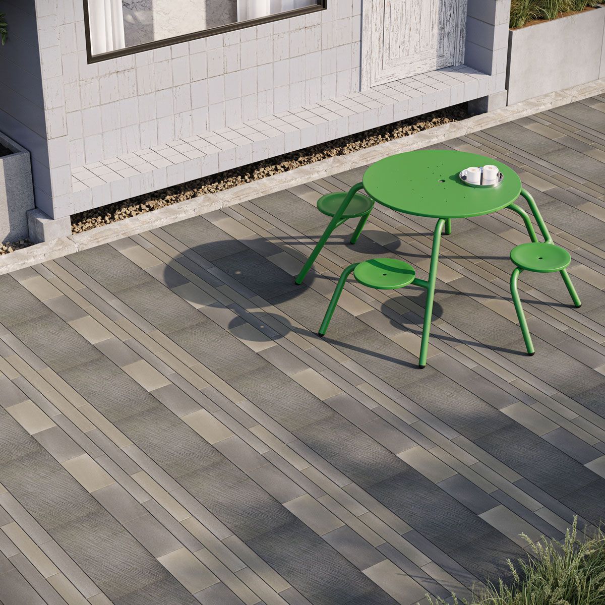 Coffee Shop Outdoor Flooring 3D Visualization