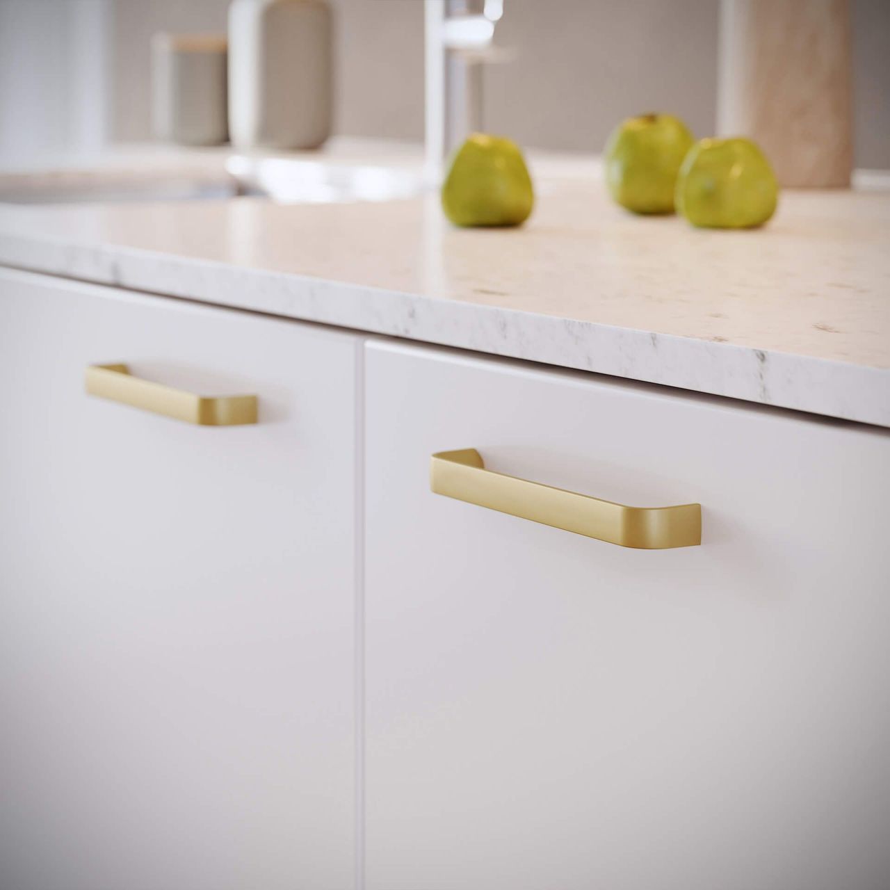 Golden Cabinet Handle CGI