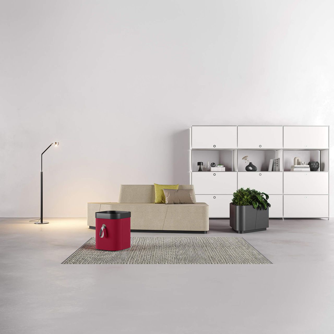 White Office Cabinet 3D Image