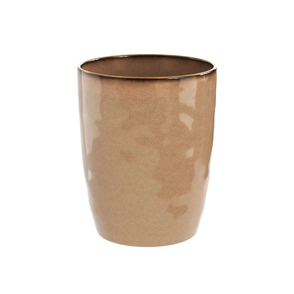 Product imagery for catalogs showing a tall bronze ceramic vase