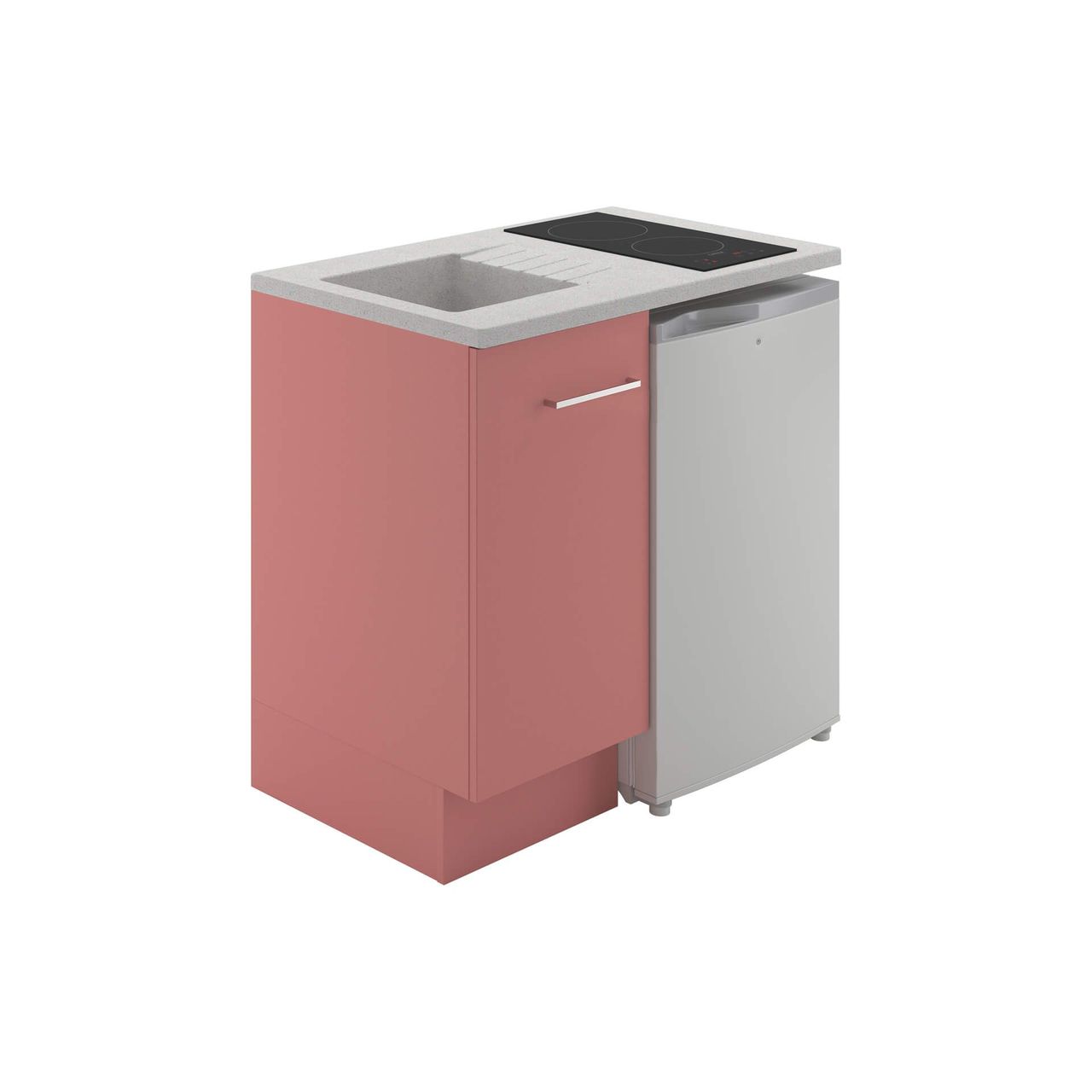 White Sink and Pink Cabinet Silo CGI