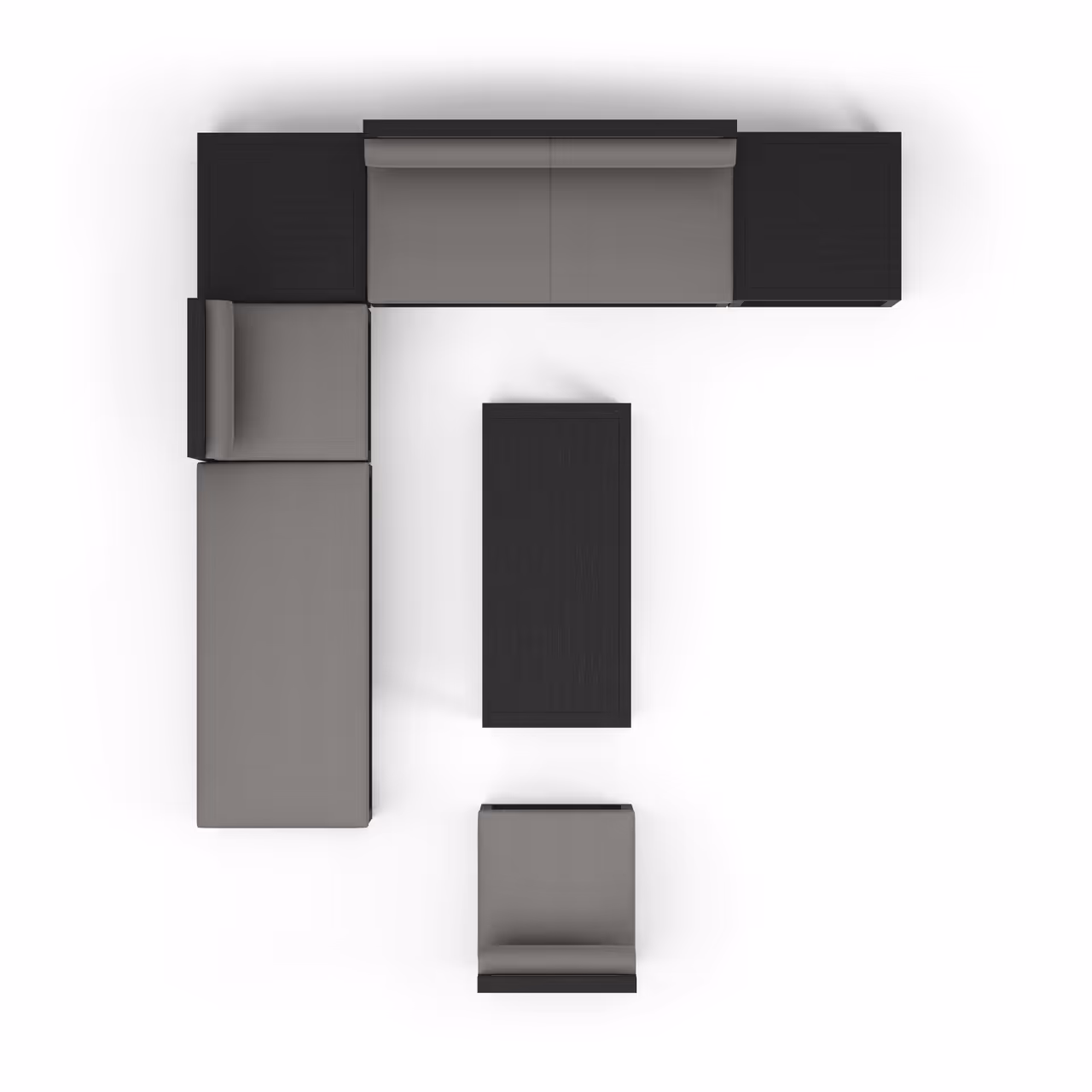 Grey Sofa Set Top View