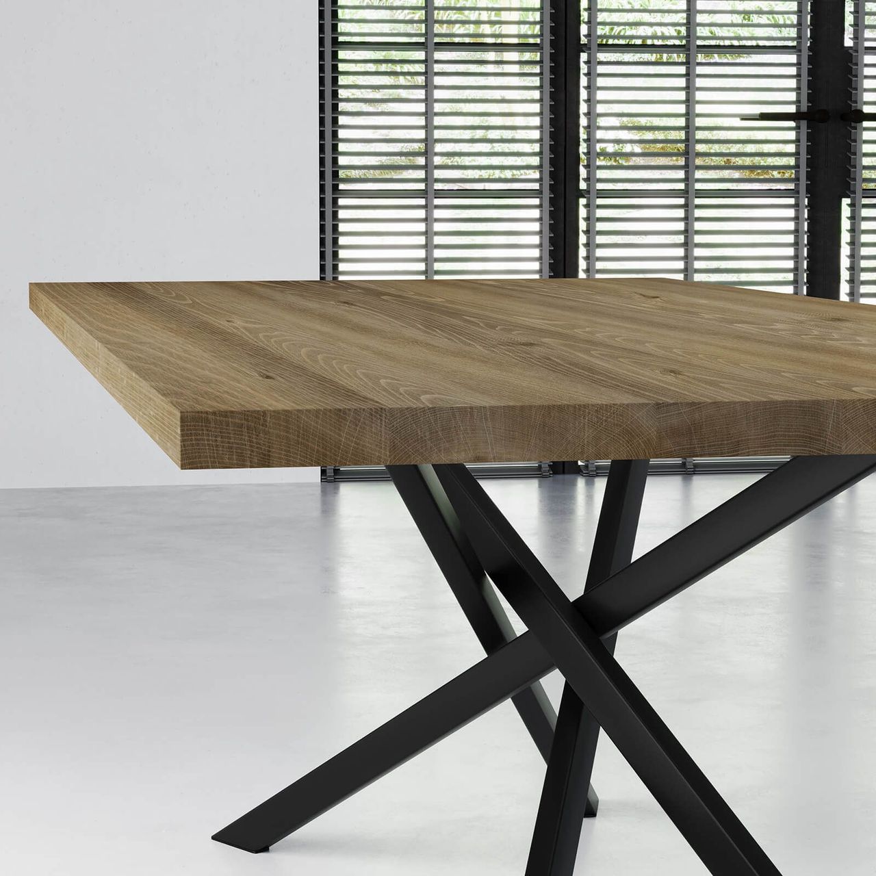 Dark Brown Table Close-Up 3D Rendering
