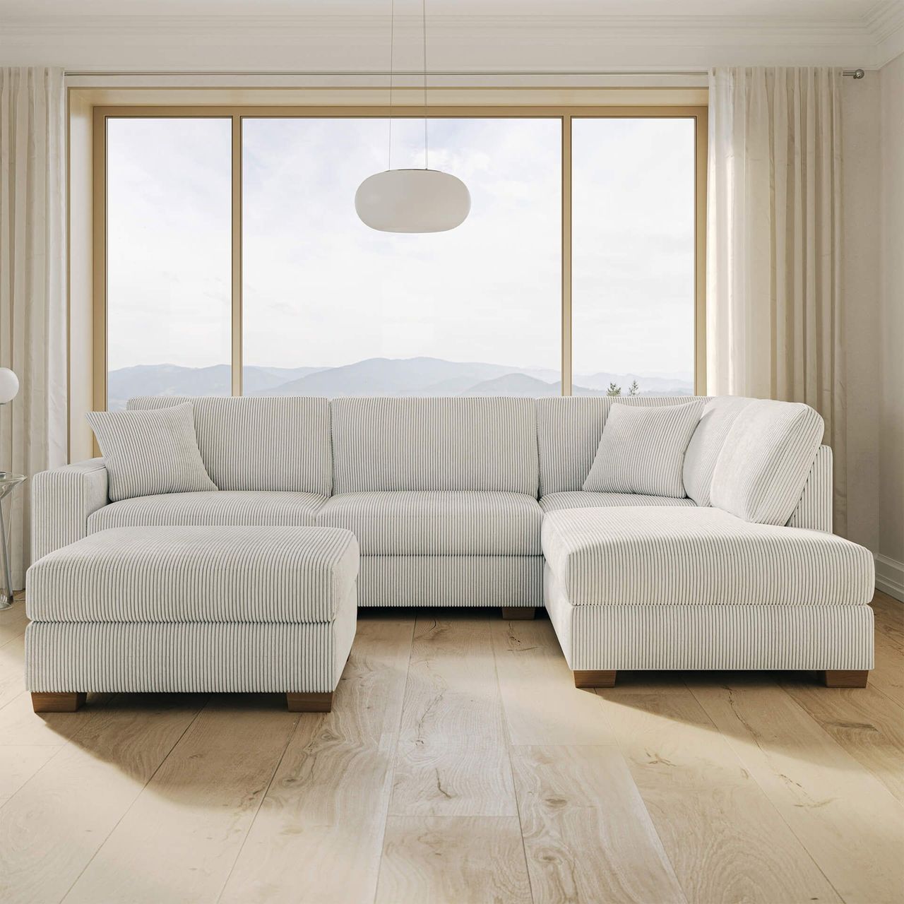 White Sofa Lifestyle Rendering