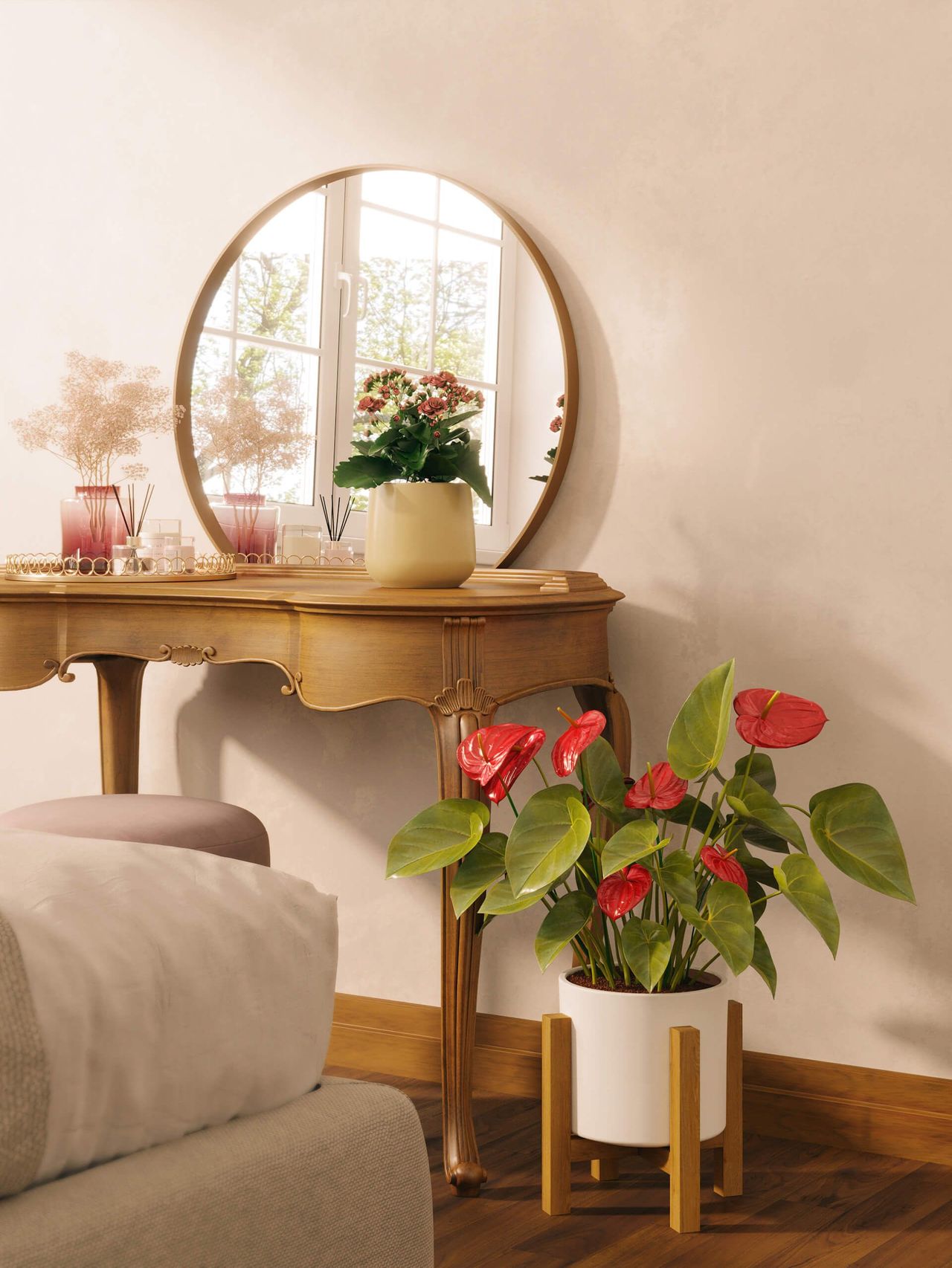 White Pots Lifestyle CG Rendering