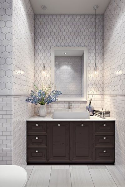 White Mosaic Lifestyle Render