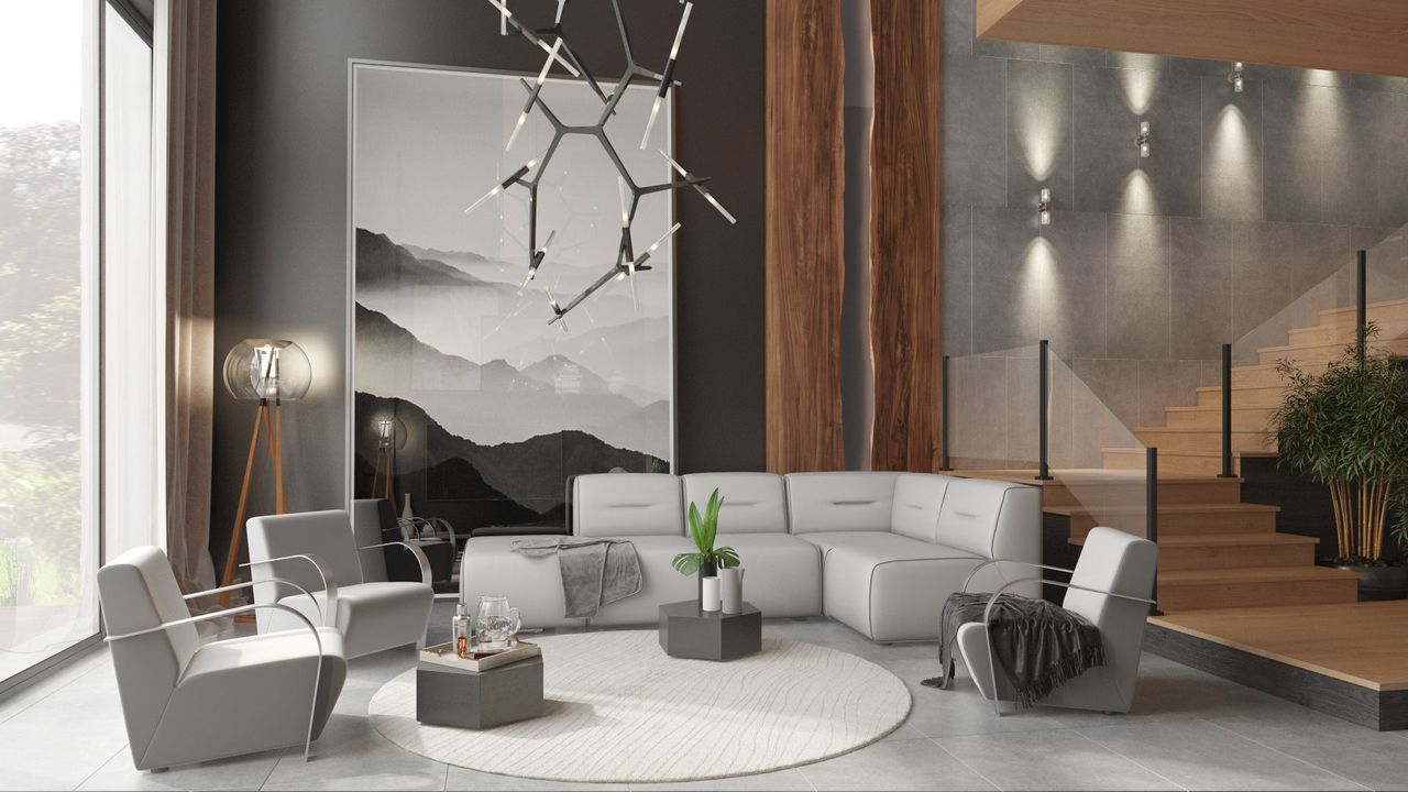 Hawaiian Hotel Lobby 3D Rendering