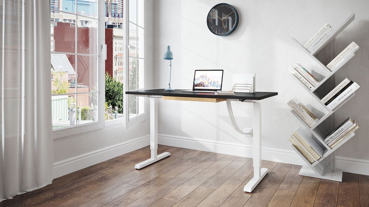 Black Desk Lifestyle 3D Rendering