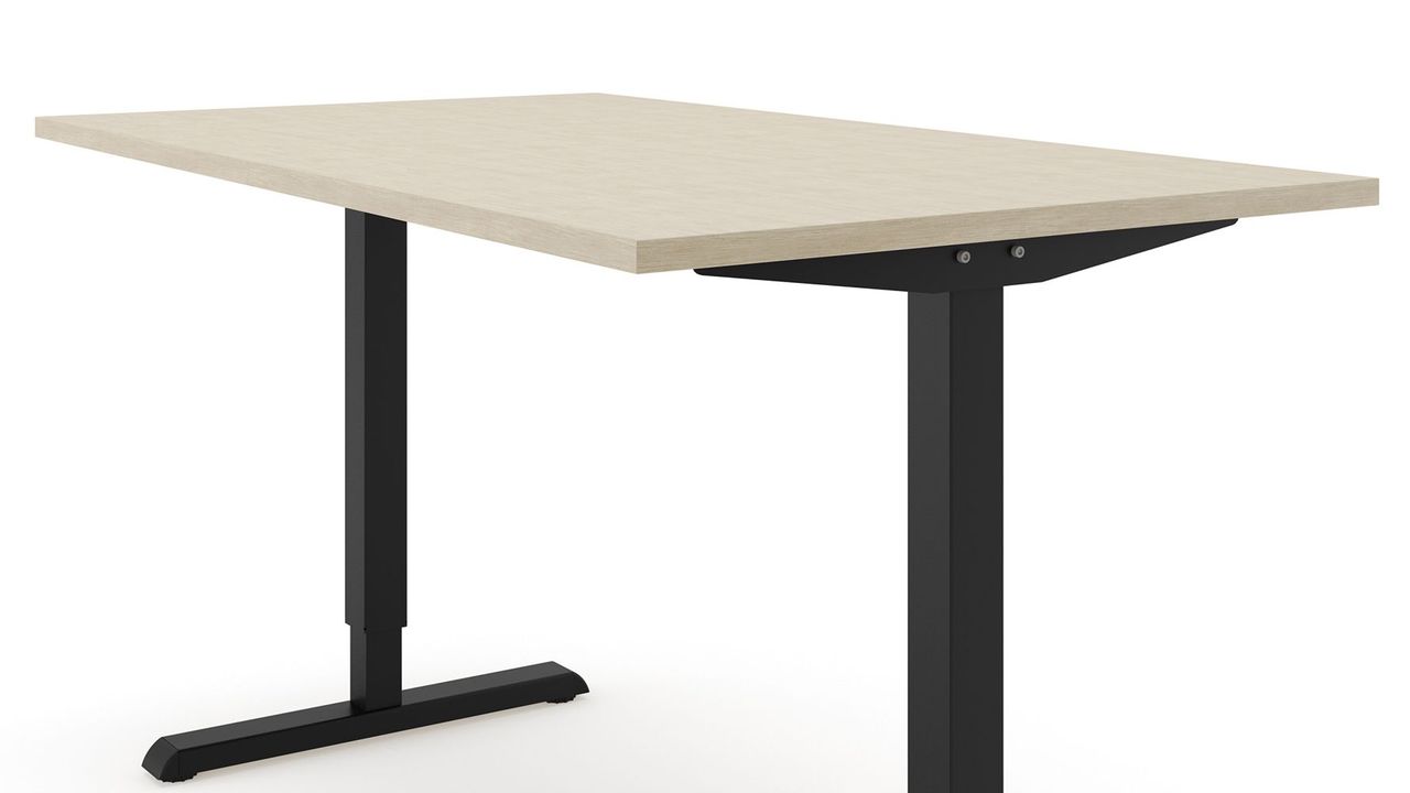 Transformative Beige Desk 3D Rendering