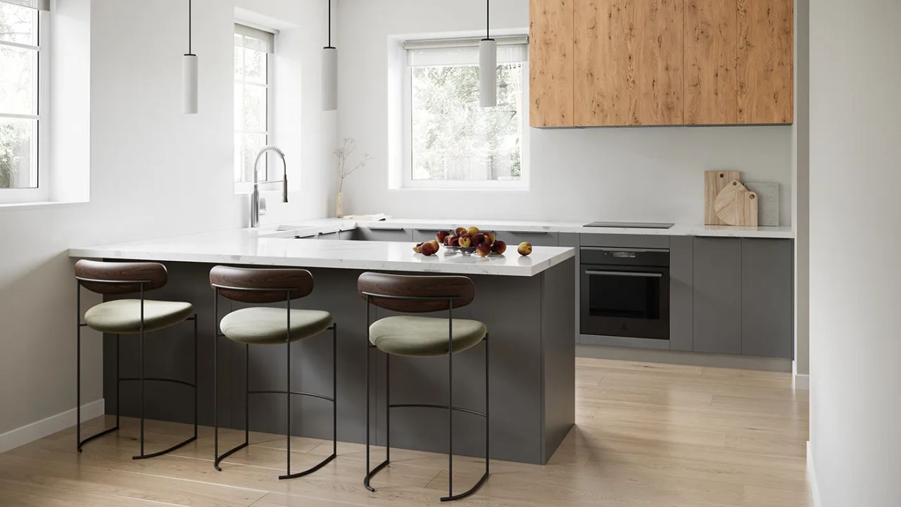 Lifestyle Rendering of a Minimalist Kitchen