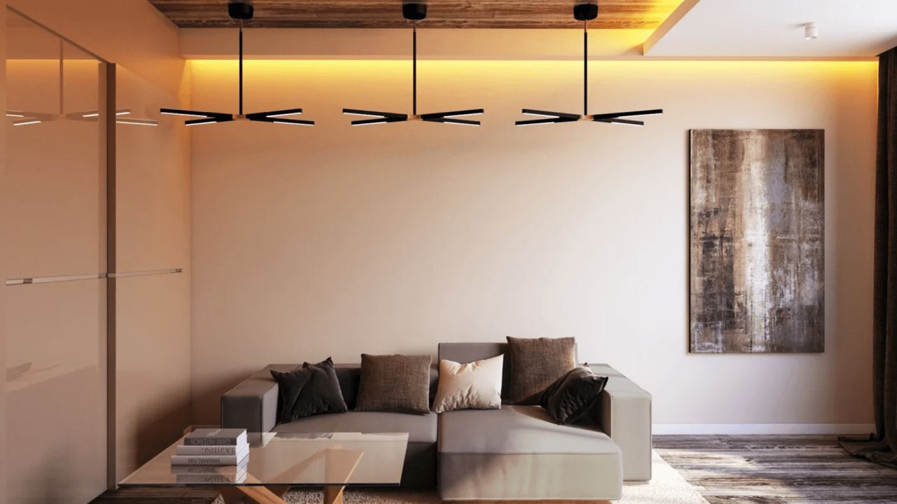 Living Room Lights Rendering