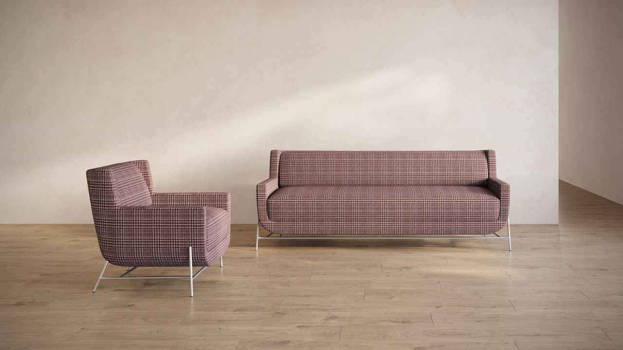 Red Checkered Sofa Texture