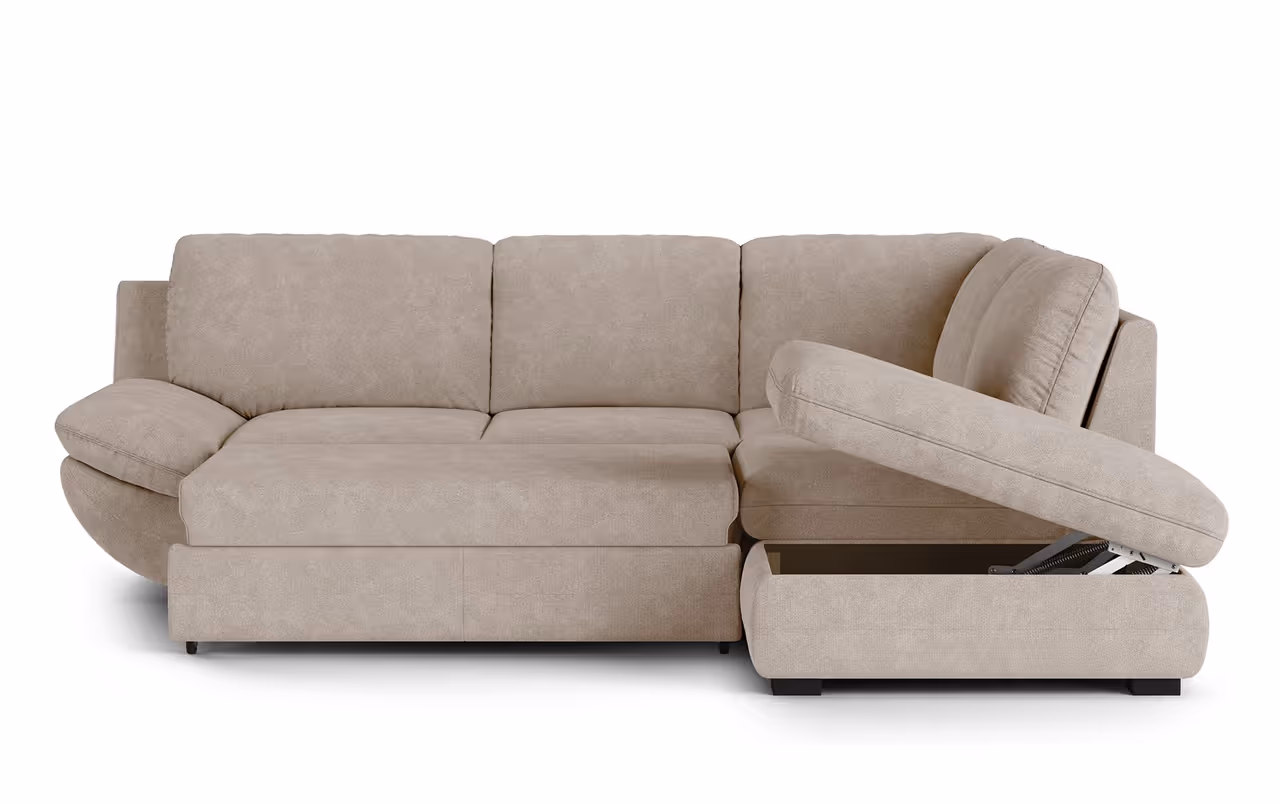 Beige Corner Sofa Silo Render