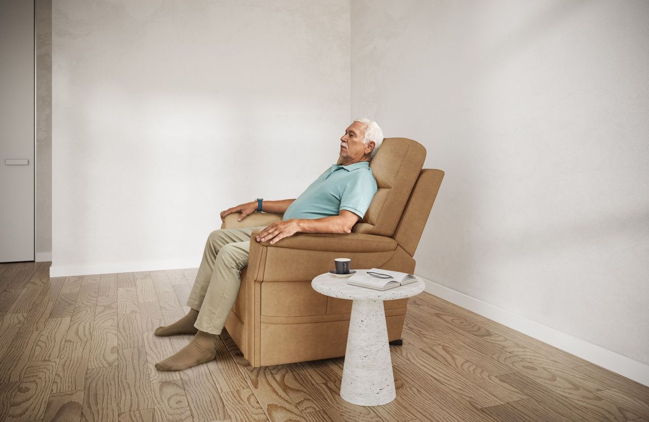 Old Man in a Lounge Chair CG Rendering