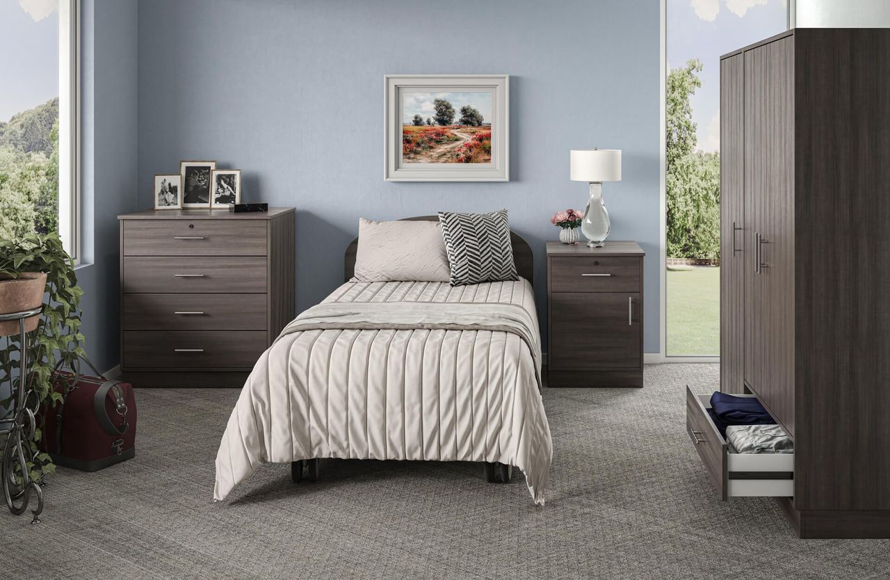 Hospital Bed Lifestyle 3D Rendering