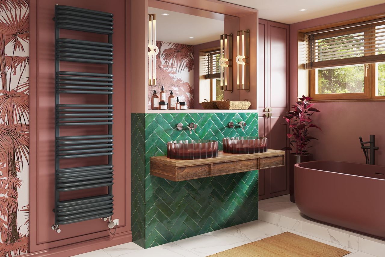 Vertical Radiator in a Bathroom Lifestyle