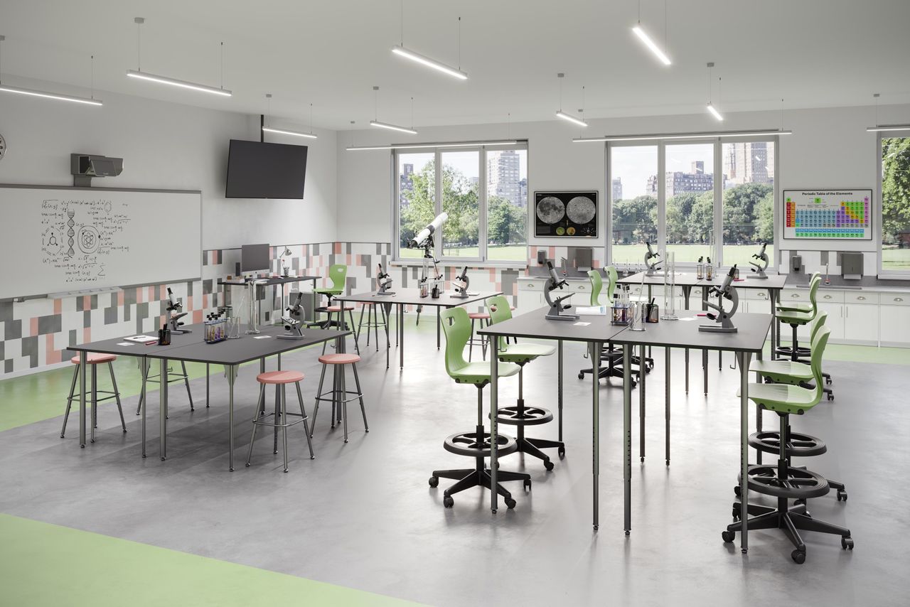 Sceince Lab Lifestyle Render for Classroom Furniture