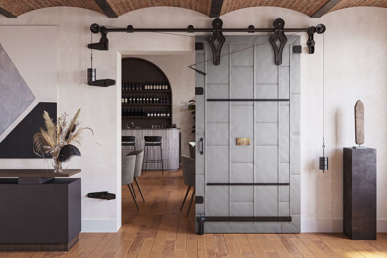 Bar Lifestyle Scene CGI for Door Hardware