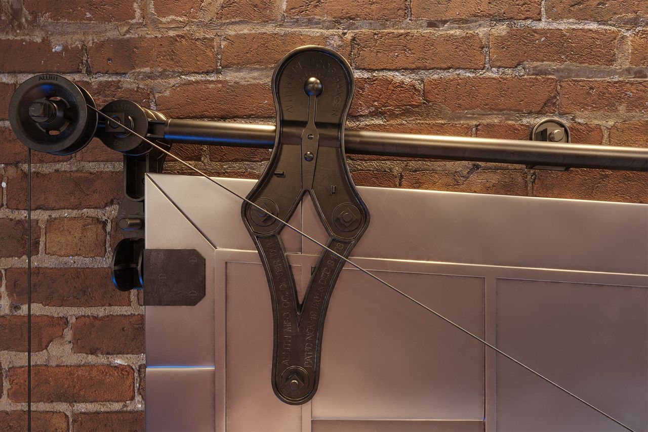 Steal Door Close-Up Rendering