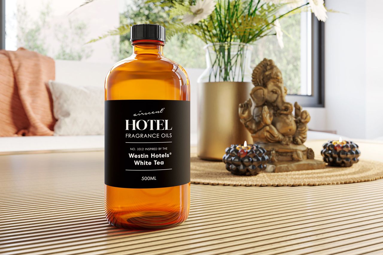 Fragrance Bottle Lifestyle 3D Rendering