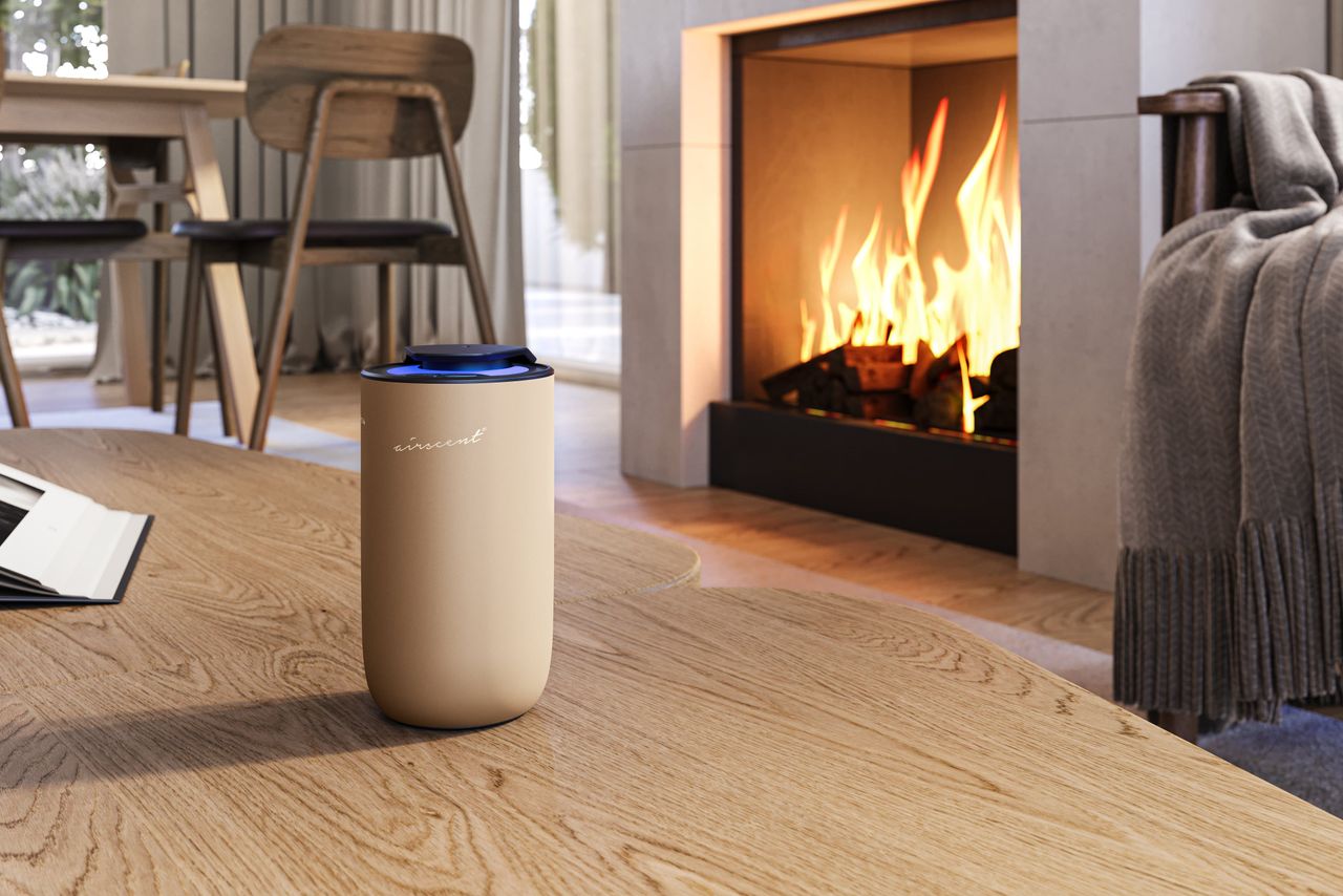 Beige Mini Difusser Lifestyle CGI