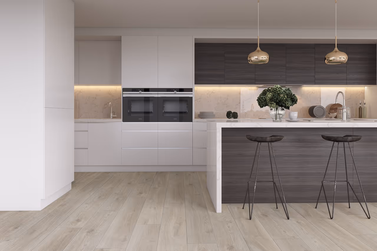 Kitchen Wood Floor Lifestyle Rendering